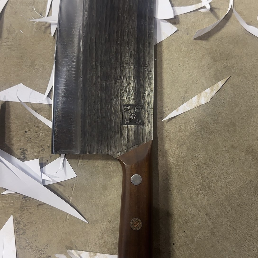 高碳锰钢炮弹钢手工锻打菜刀