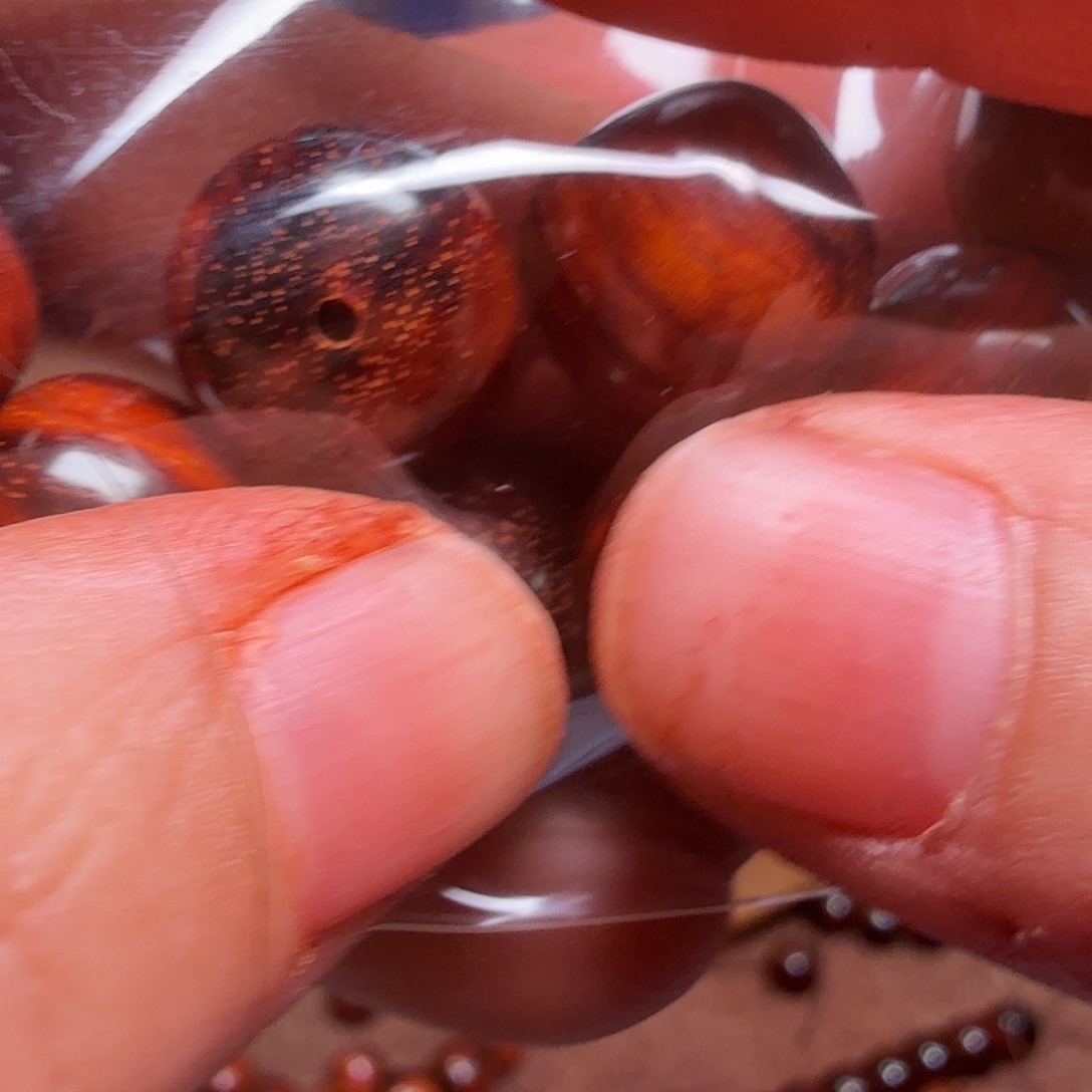 旺***m檀香紫檀（小叶紫檀）手串2颗1314老型配珠