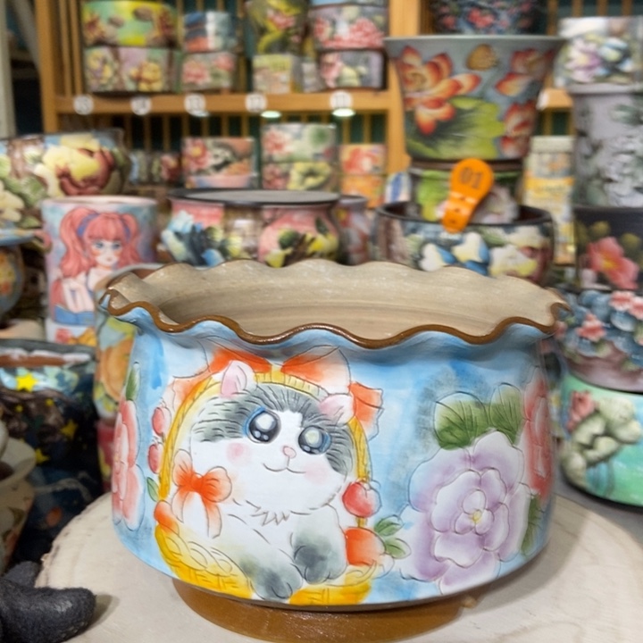红陶景德镇艺术手绘作品