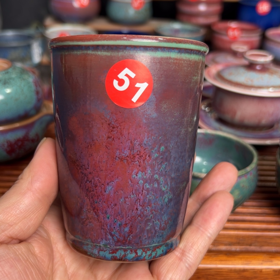 手工制作钧窑茶器