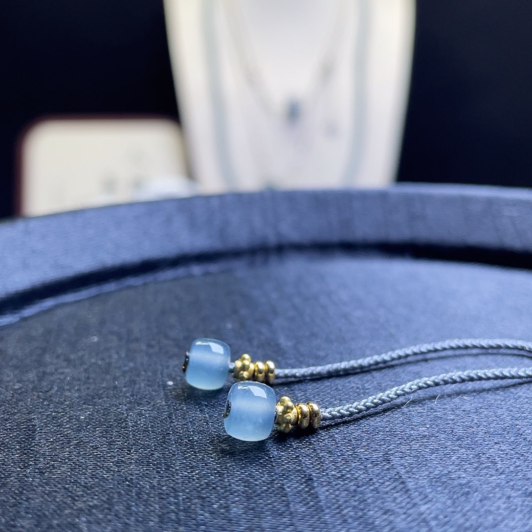 翡翠散珠第子珠一对