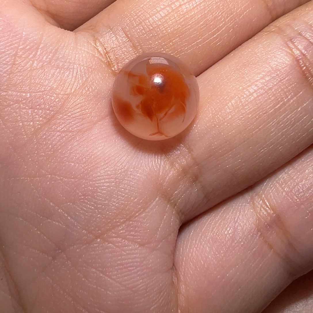 南红玛瑙珠宝奇石未镶嵌玉*冰飘圆珠