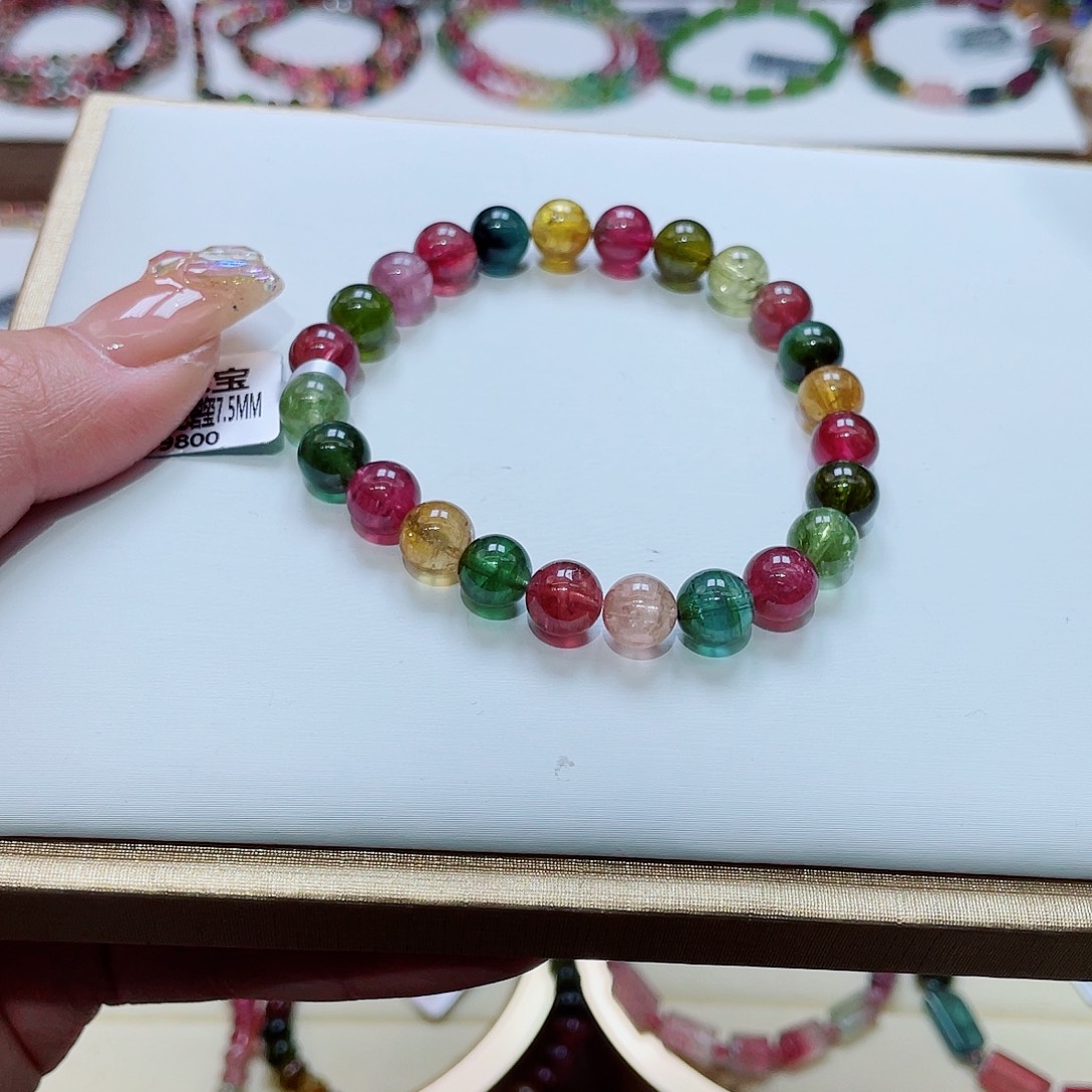 碧玺手串未镶嵌多样性发其一