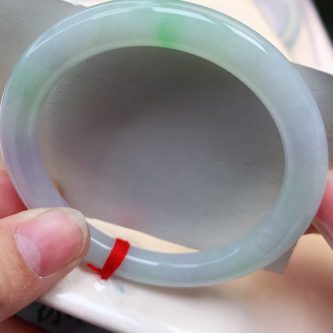 未镶嵌手镯翡翠A货翡翠春带彩1141号