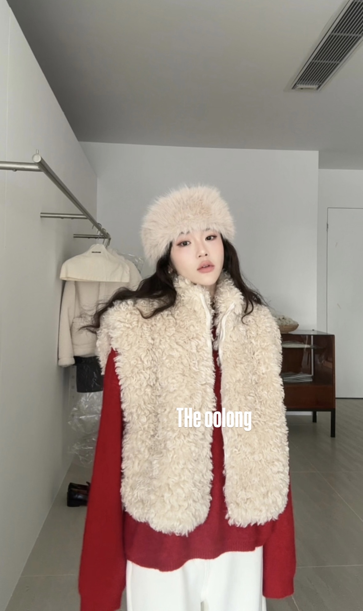 [轻暖卷卷]立领短款中性风马夹羊羔绒毛马甲