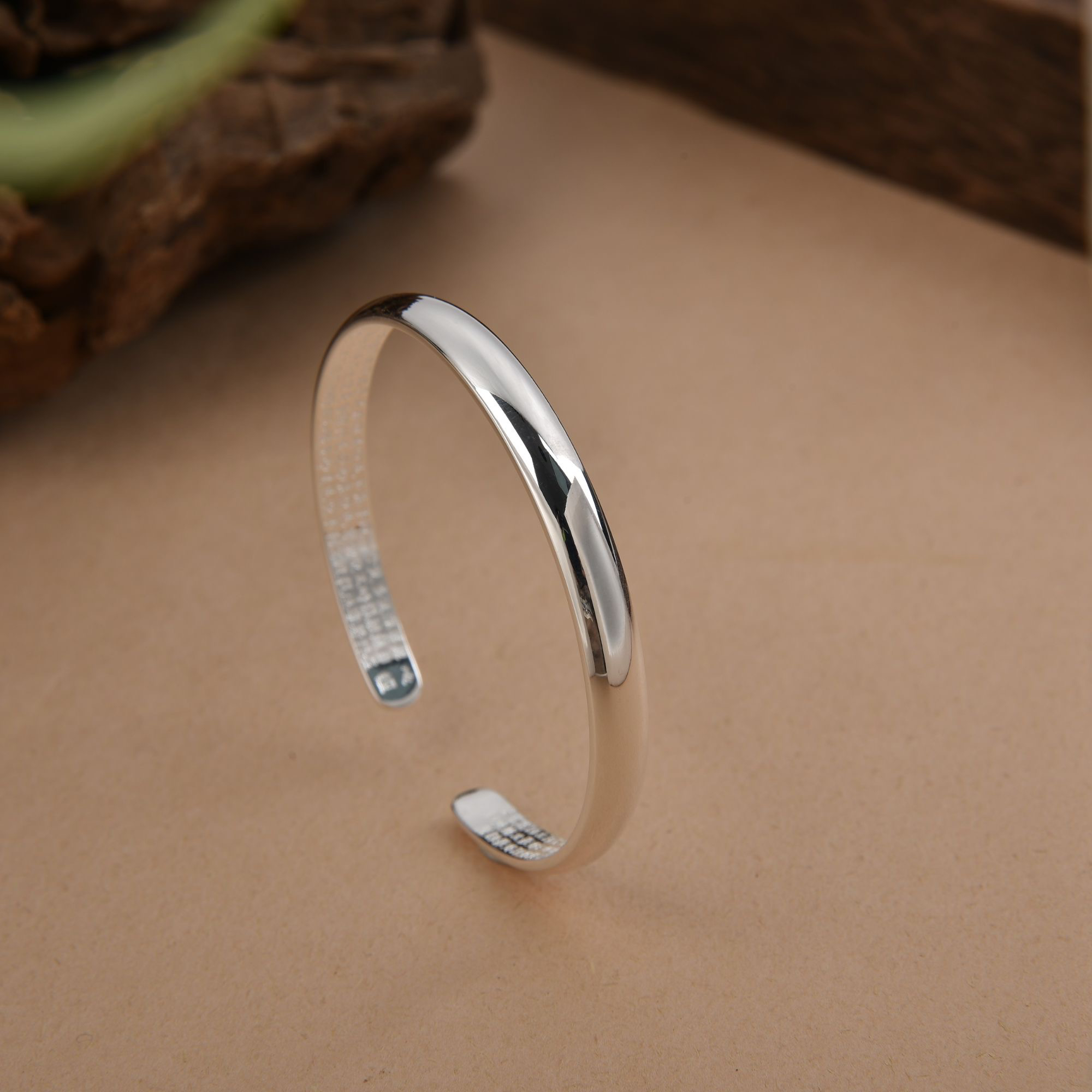 足银手镯 （云）小码！光面心经底贵妃镯999纯银（125斤以内）