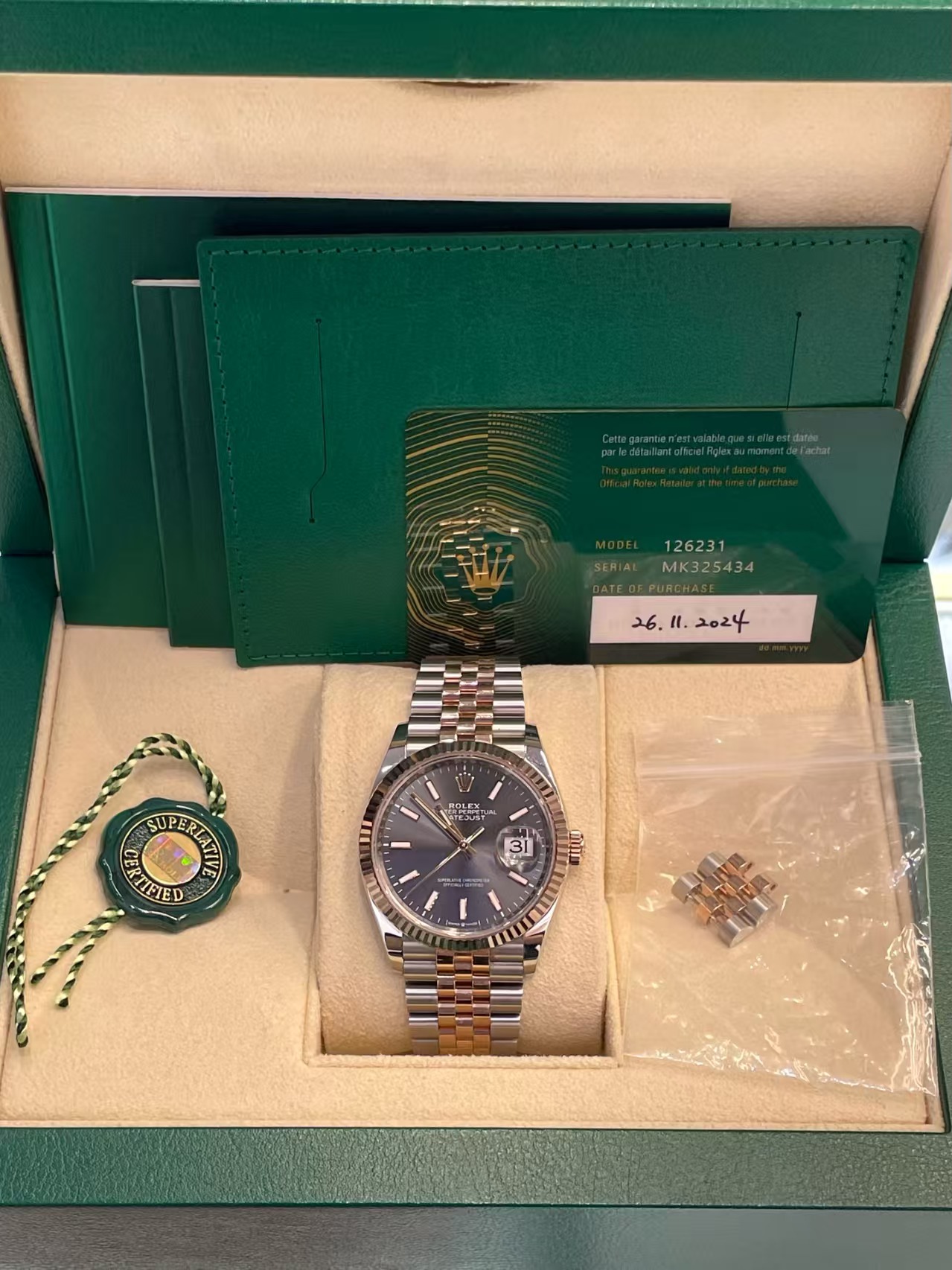 99新 Rolex/劳力士 24年全套 日志永恒玫瑰金