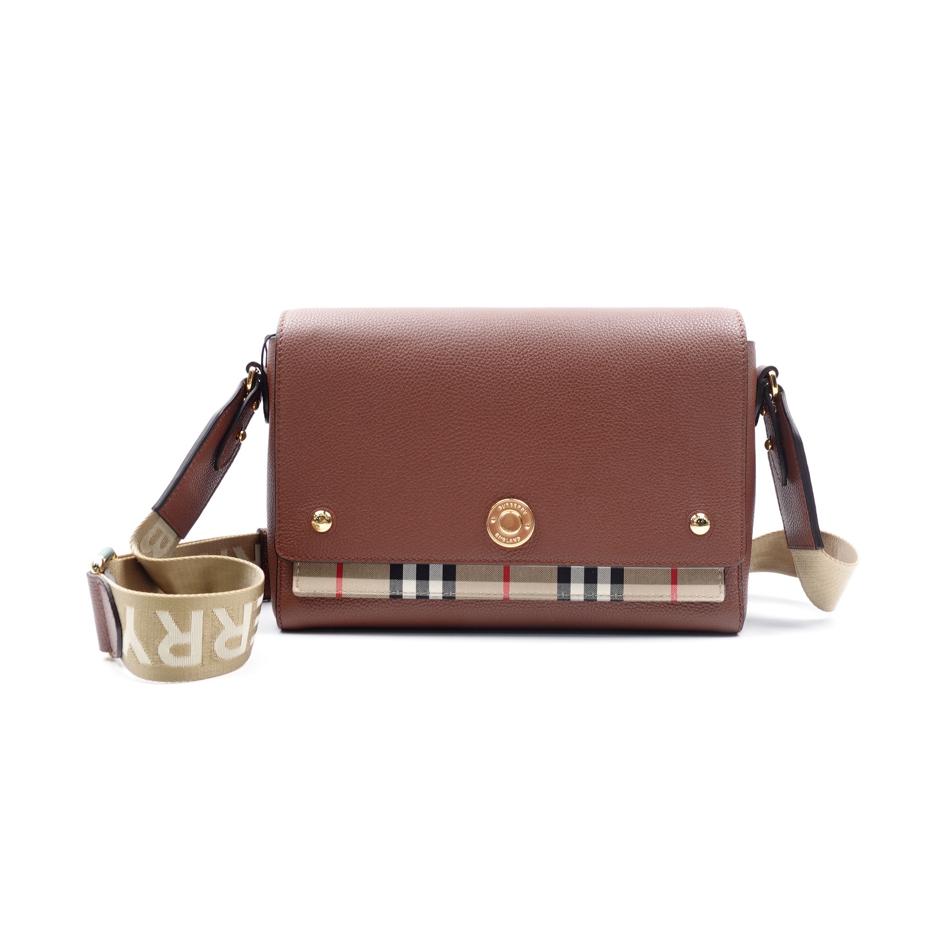 99新 BURBERRY/博柏利 棕色斜挎包T10194140