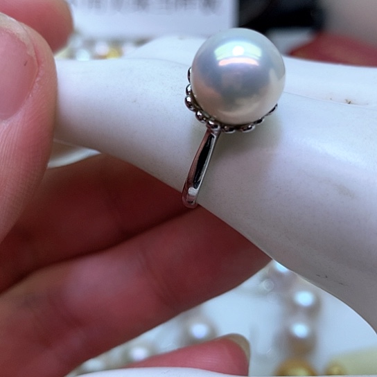 淡水珍珠耳饰银S925镶嵌