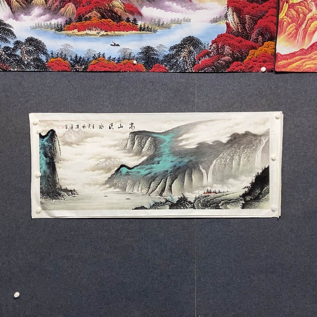 国画小六尺山水一副