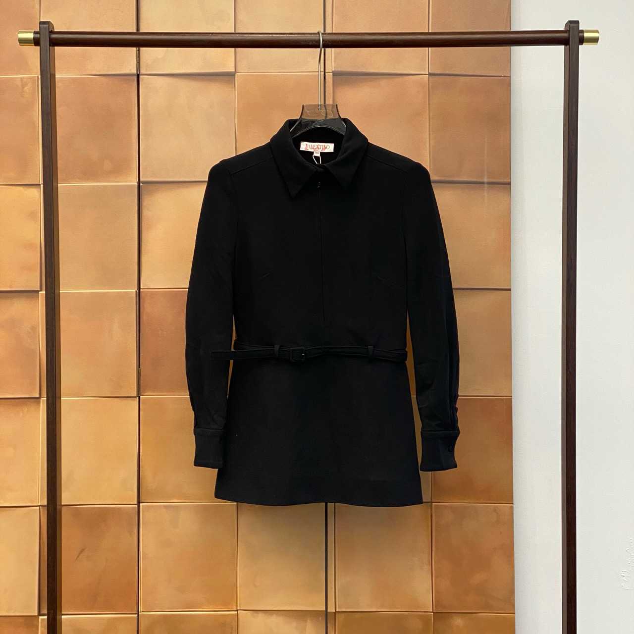 Valentino 黑色腰带衬衫连衣裙/40码/99新/29205