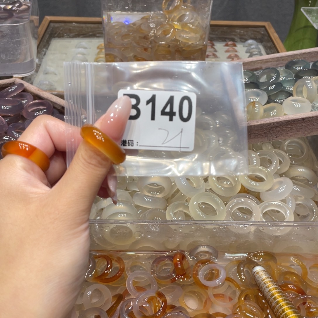 玛瑙/玉髓未镶嵌戒指140