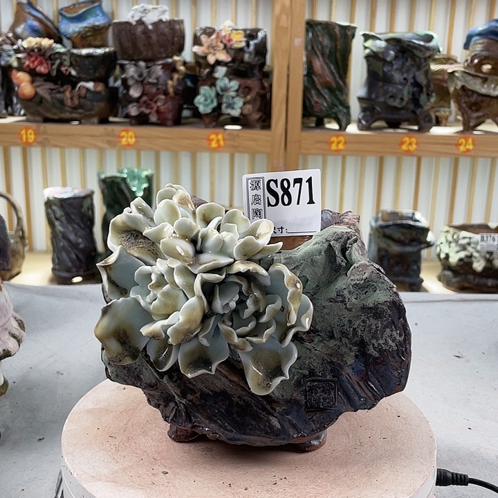 紫砂花盆手工制作默认微瑕871