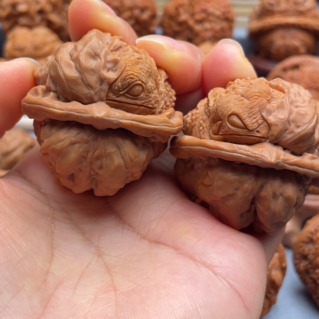 手串/手链核桃大**图单面金蝉蜕变蛤蟆头核桃