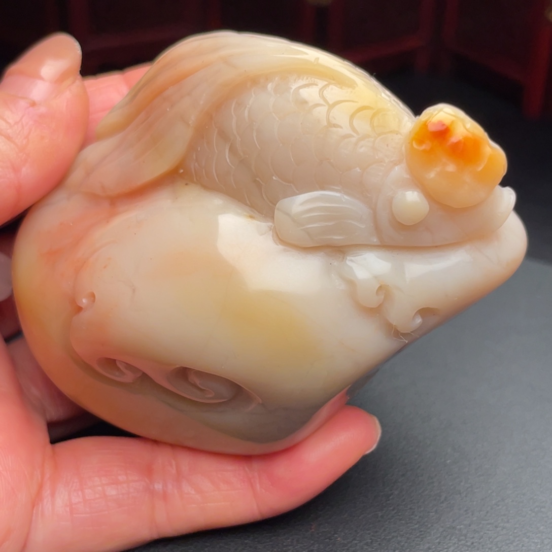 用***6田黄石田黄石手把件印章摆件