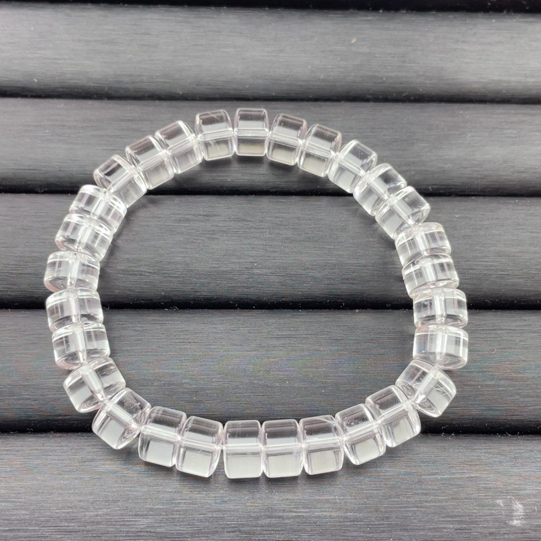 未镶嵌水晶手链001白水晶AA车轮8m+