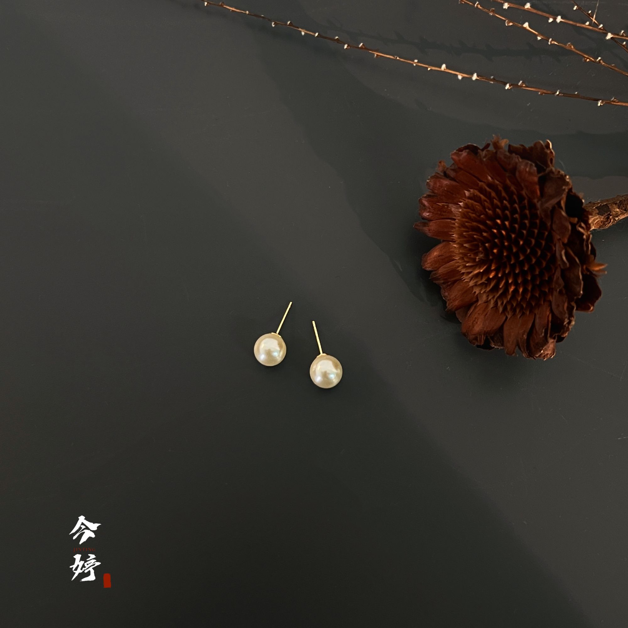 925银仿珍珠耳饰 韩系轻奢小众简约甜美高级感珍珠耳钉-HT258746