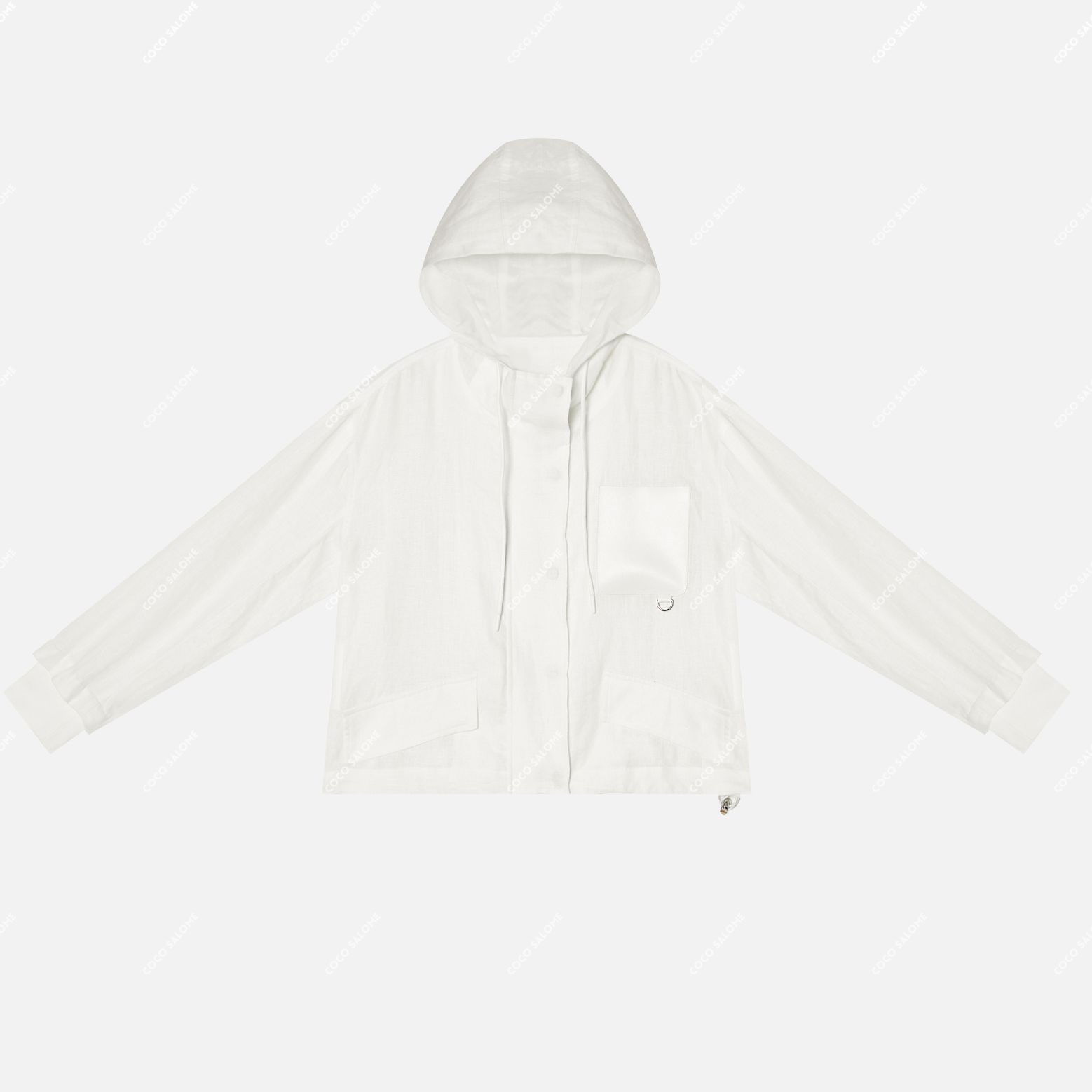 安安推荐【微调】亚麻拼接口袋轻薄百搭时尚外套BL-WTS31385N