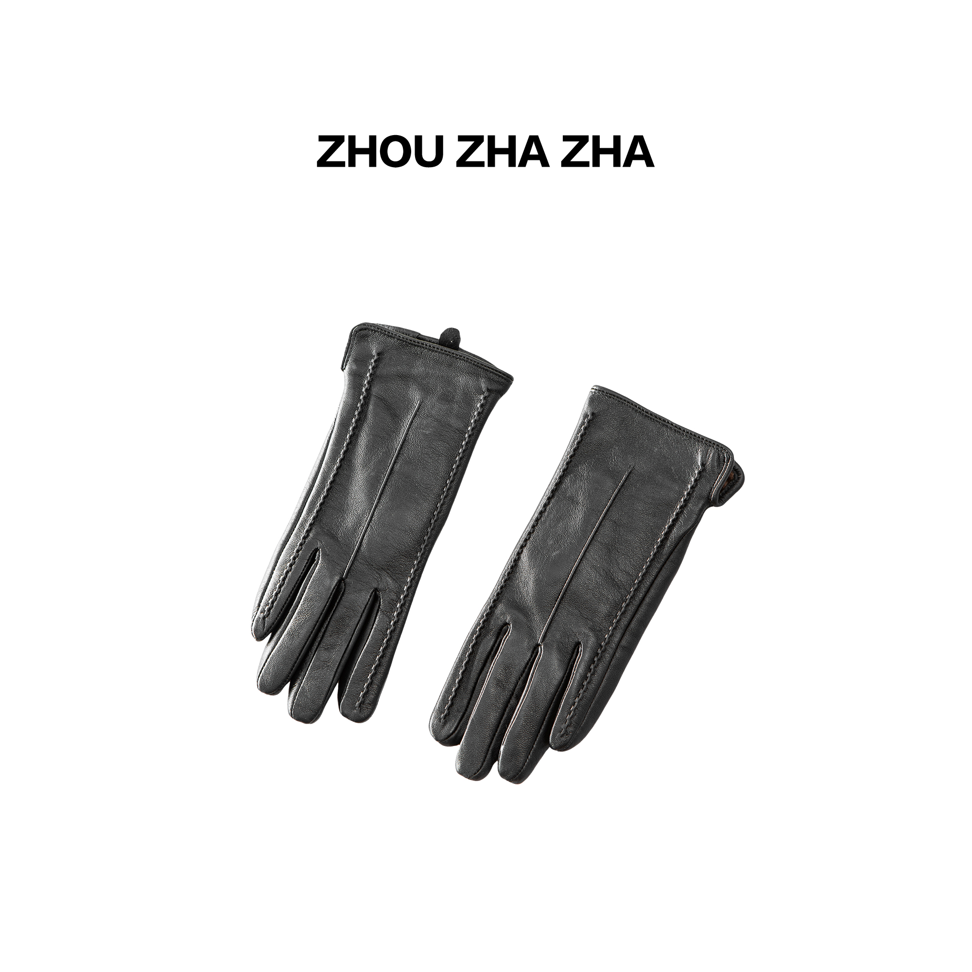 【周炸炸】全羊皮 秋冬季温暖高级感保暖分指五指手套#688495