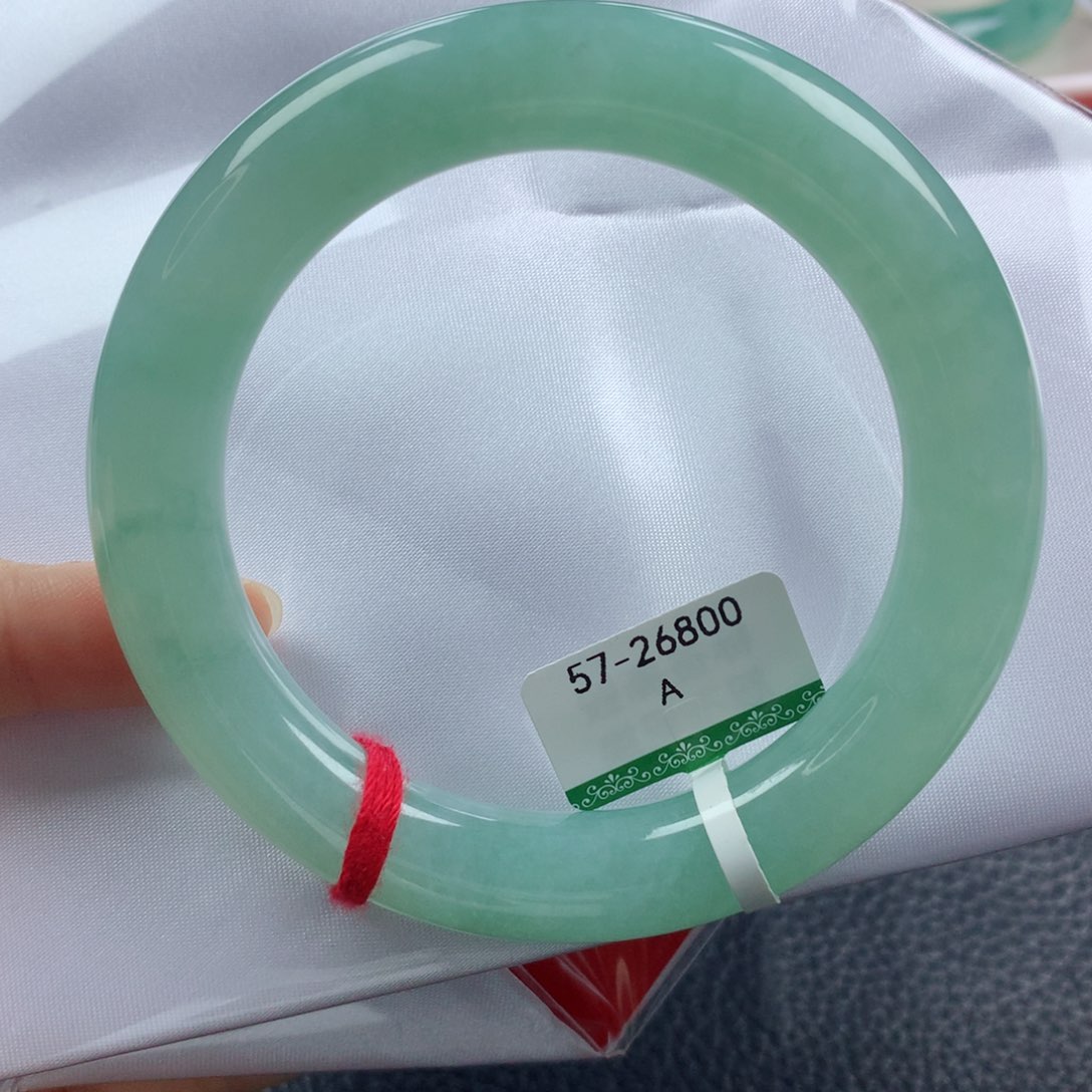 未镶嵌手镯翡翠缅甸天然翡翠A货57圆