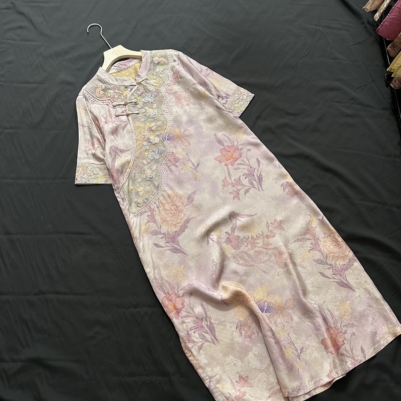 新中式国风气质时尚宽松连衣裙2442