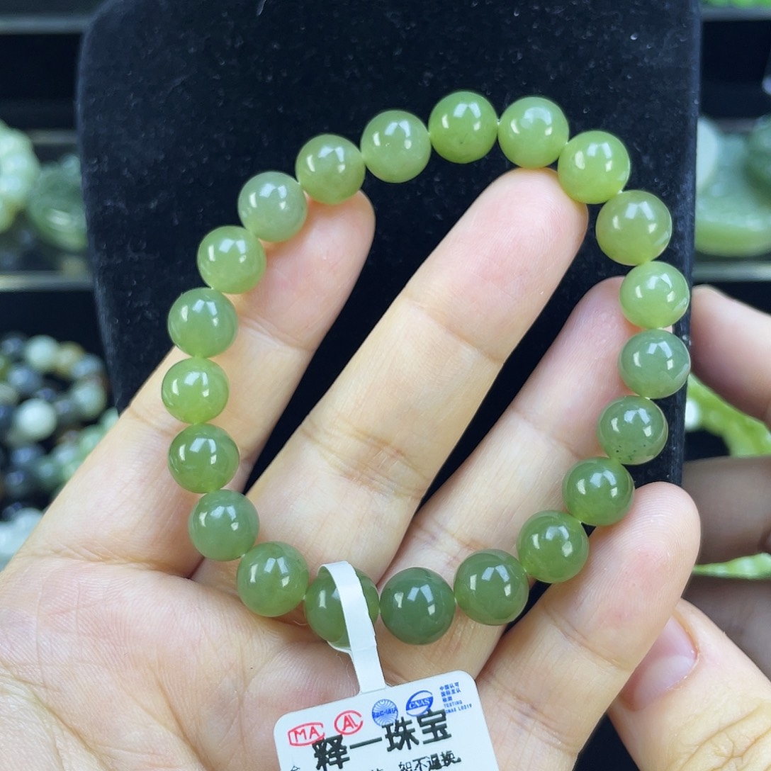和田玉未镶嵌手链1
