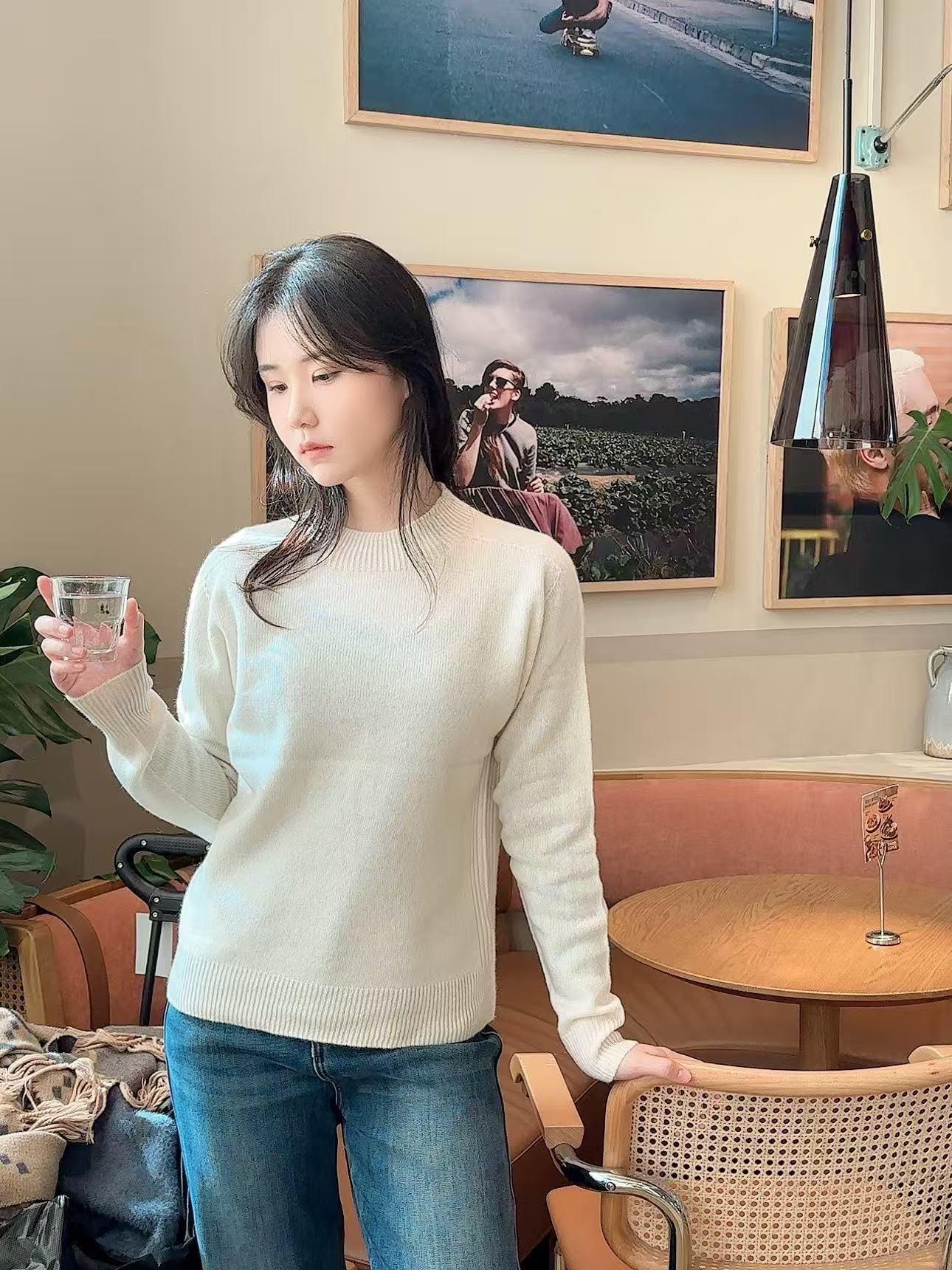 【轻奢小众】喜洋洋针织纯色毛衣微瑕