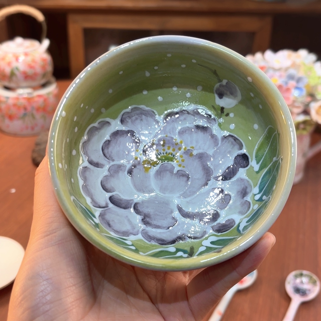 景德镇手绘高温釉下彩陶瓷茶具