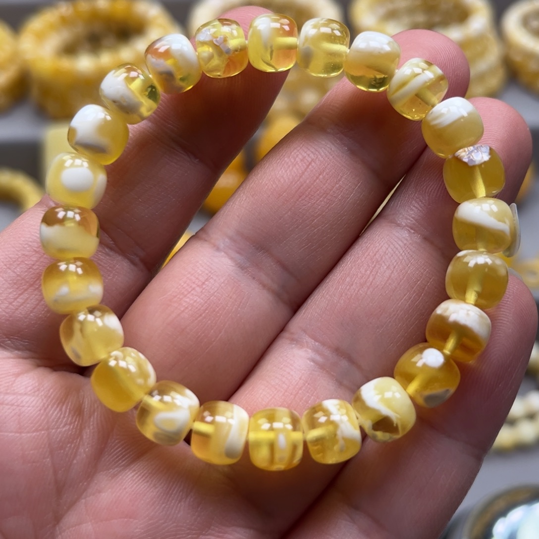 琥珀未镶嵌手链手串