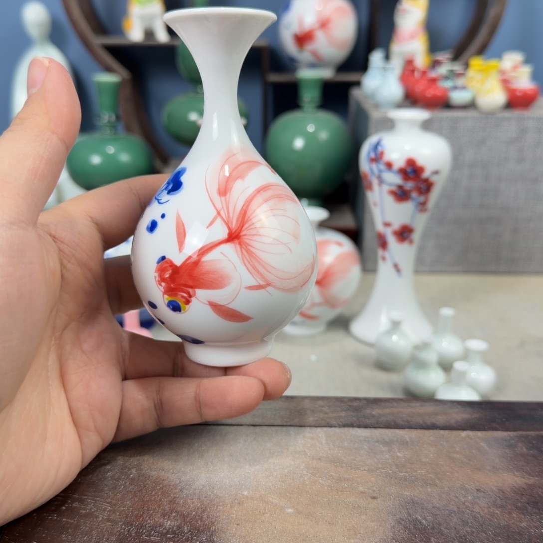 陶瓷手工小花器摆件