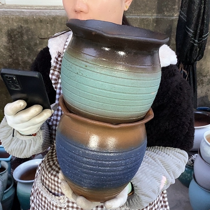 紫砂花盆正品口18高20