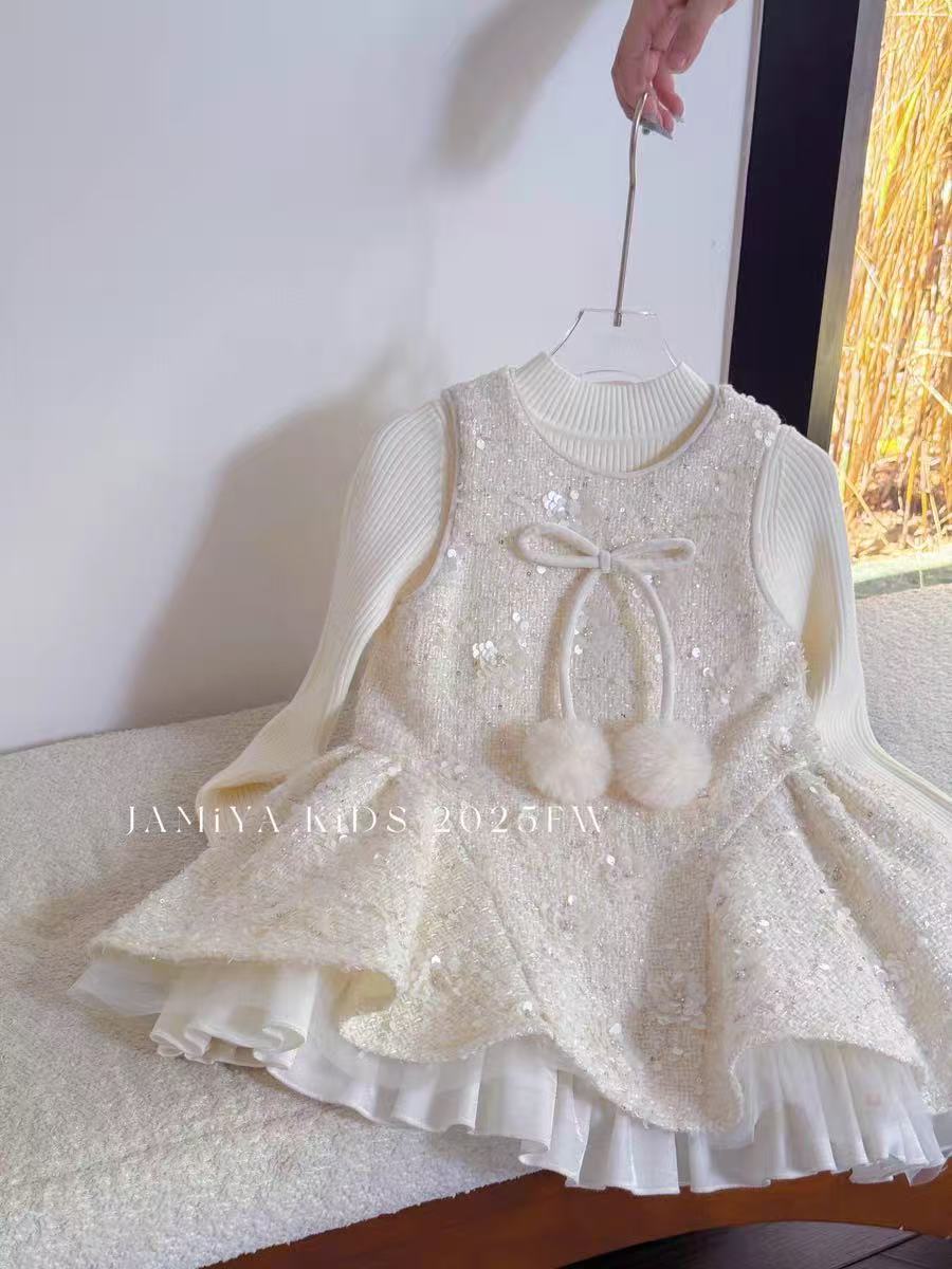 【Suger Yuu】品牌高货女童连衣裙【白玫瑰】99307