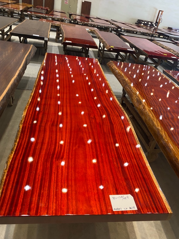 3非洲进口原木实木大板桌 