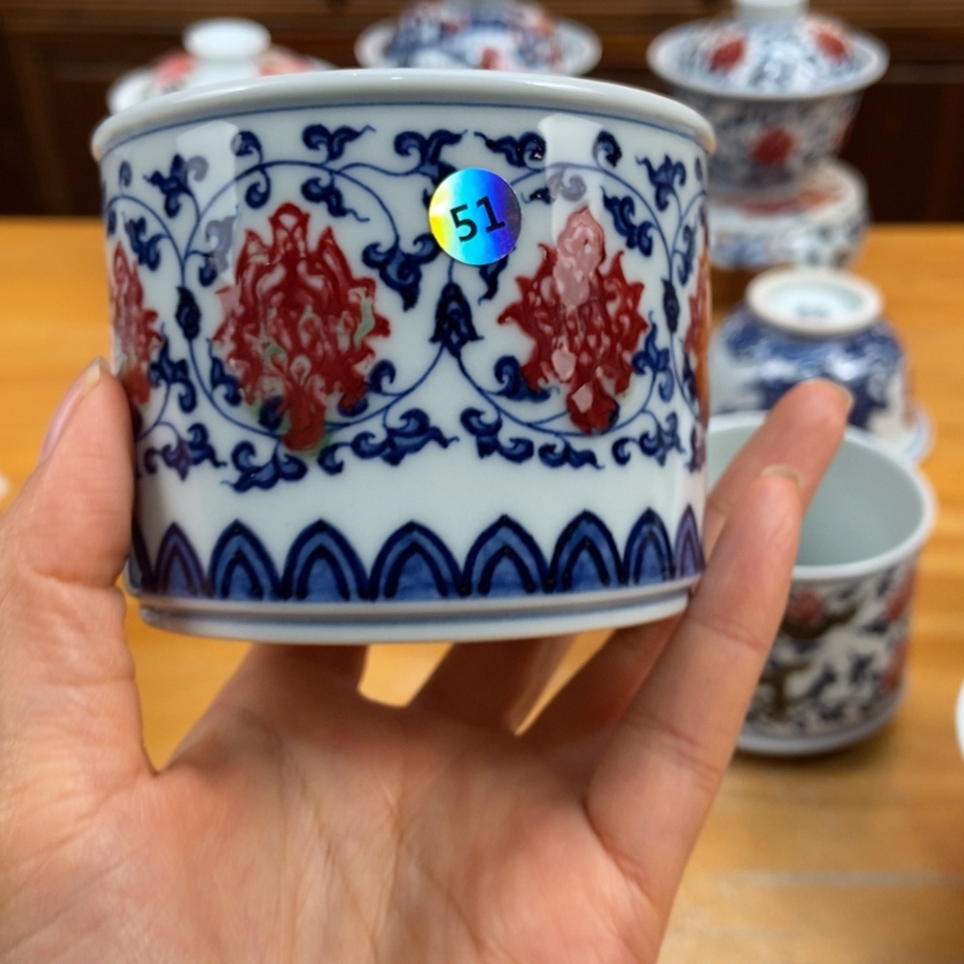 手绘现代茶具非古董