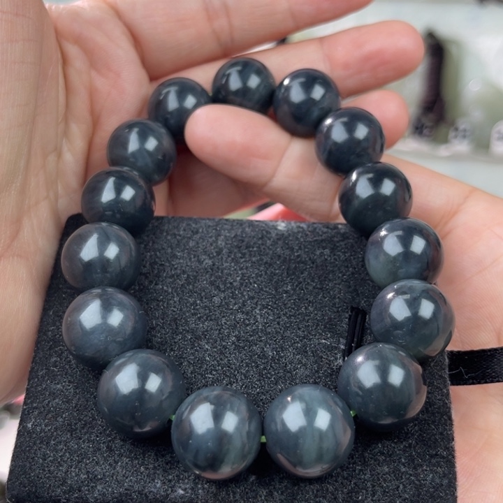 和田玉手串未镶嵌咖****果