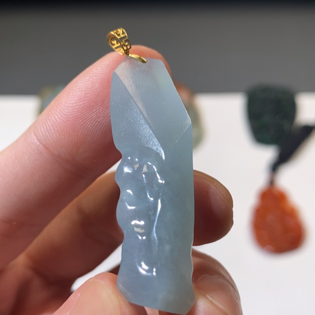 翡翠未镶嵌颈饰123