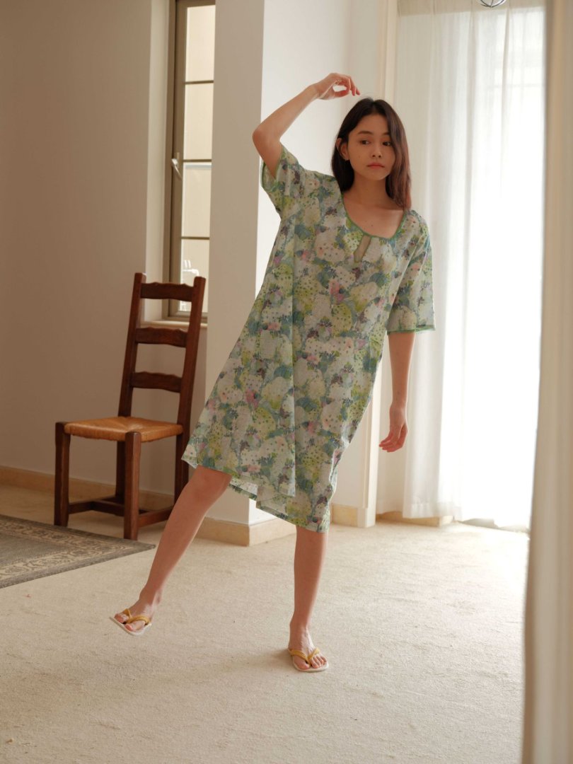 朵朵可可25年春夏新款套头半袖家居睡裙cq007