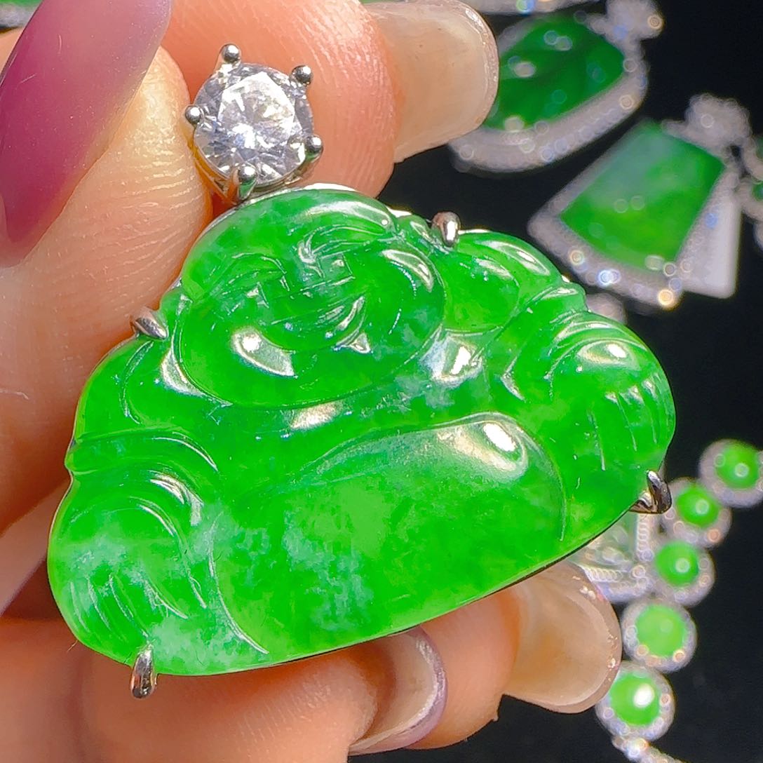 翡翠吊坠(赠链)银S925镶嵌