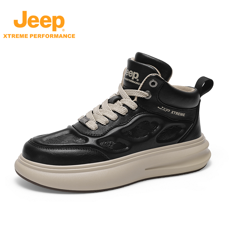 JEEP/吉普男士新款3D立体工艺保暖休闲百搭中帮户外鞋