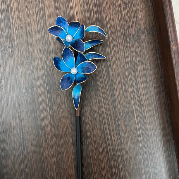 春亦归古风发饰绒花发簪 手工制作默认微瑕