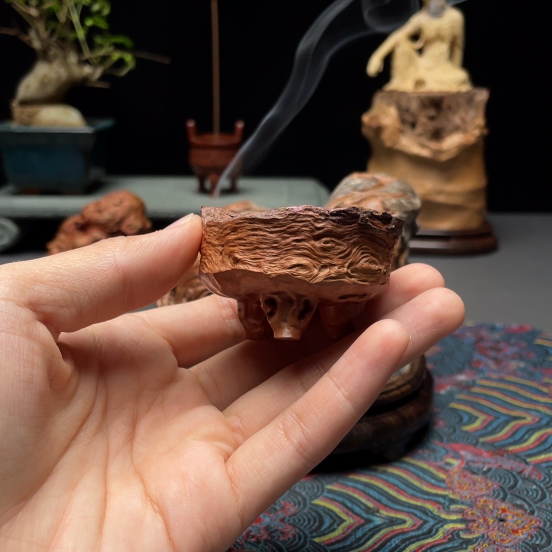 青***雨香榧木荔枝木小三角炉