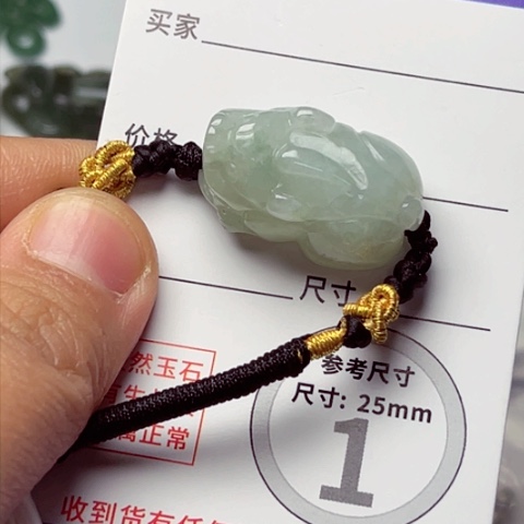 翡翠颈饰未镶嵌貔貅