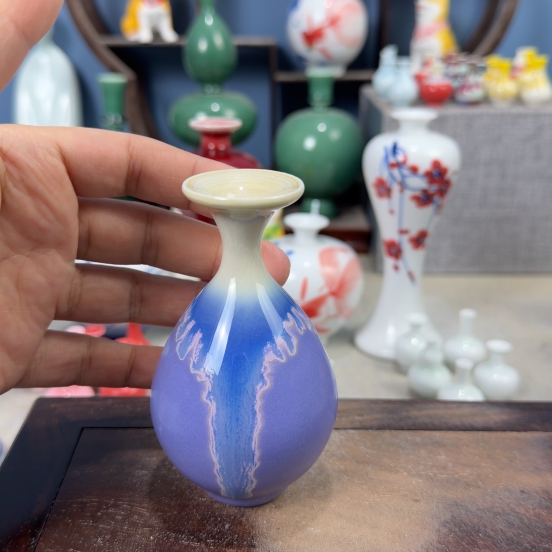 陶瓷手工小花器摆件