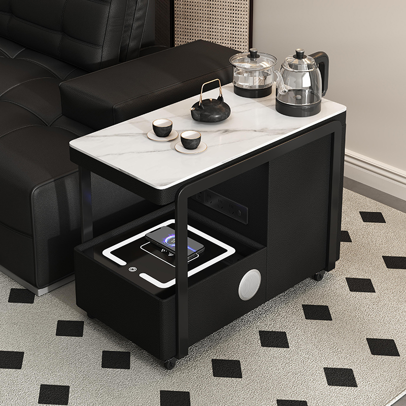 实木可移动茶几自动上水烧水壶一体茶台边几柜2025新款沙发侧边柜