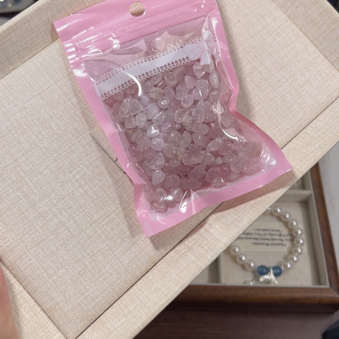 未镶嵌手链水晶100g消磁石（可选粉/白水晶）