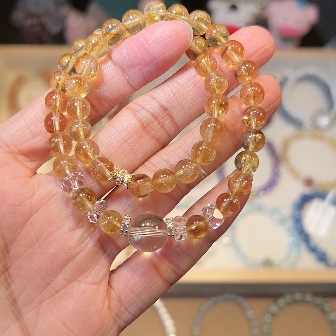 水晶手链未镶嵌黄