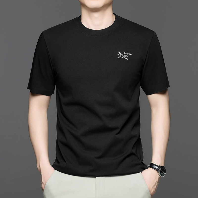 【清仓折扣】始祖刺绣鸟男士短袖t恤夏季圆领棉T休闲高端半袖潮流