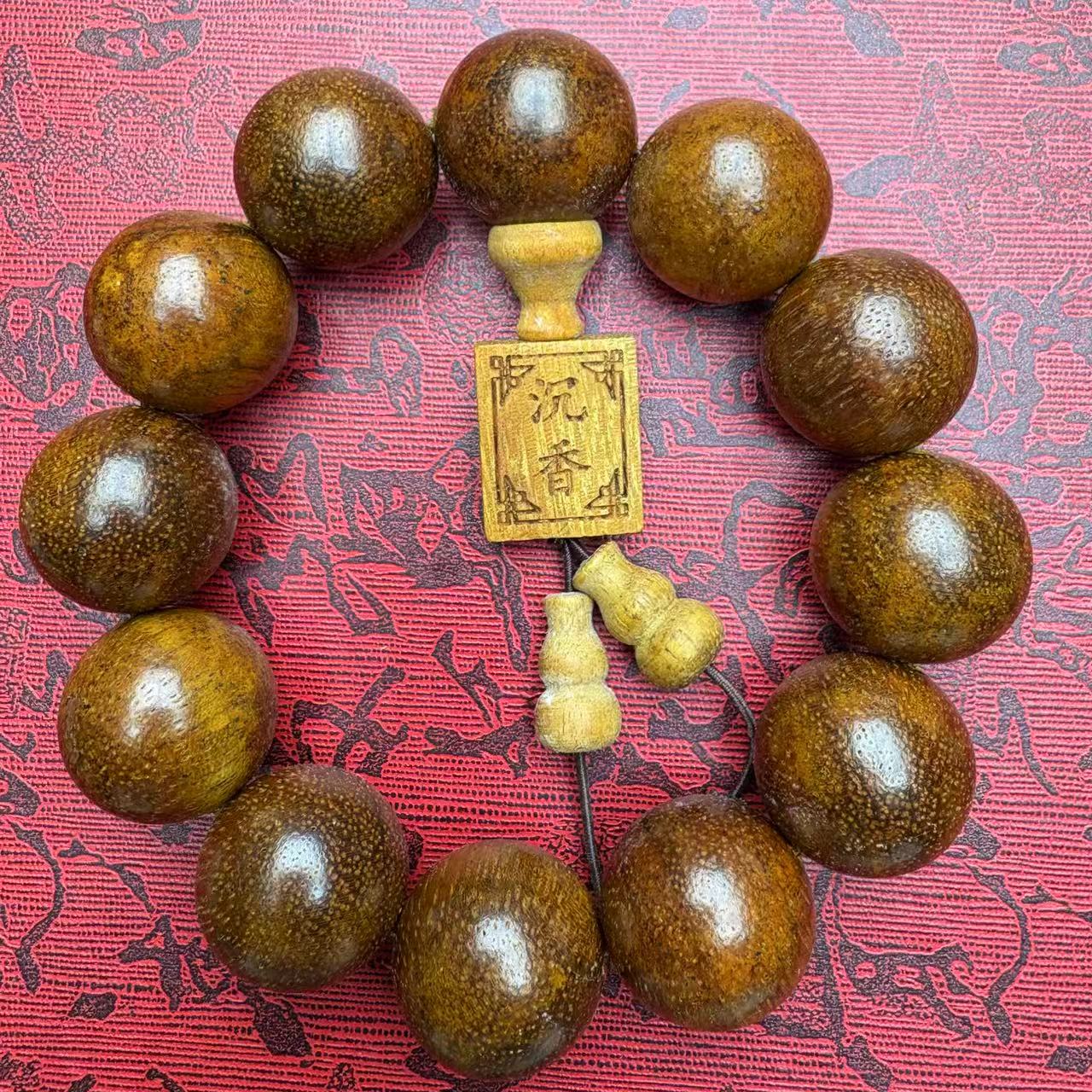 （开总文玩）天然沉香木串632