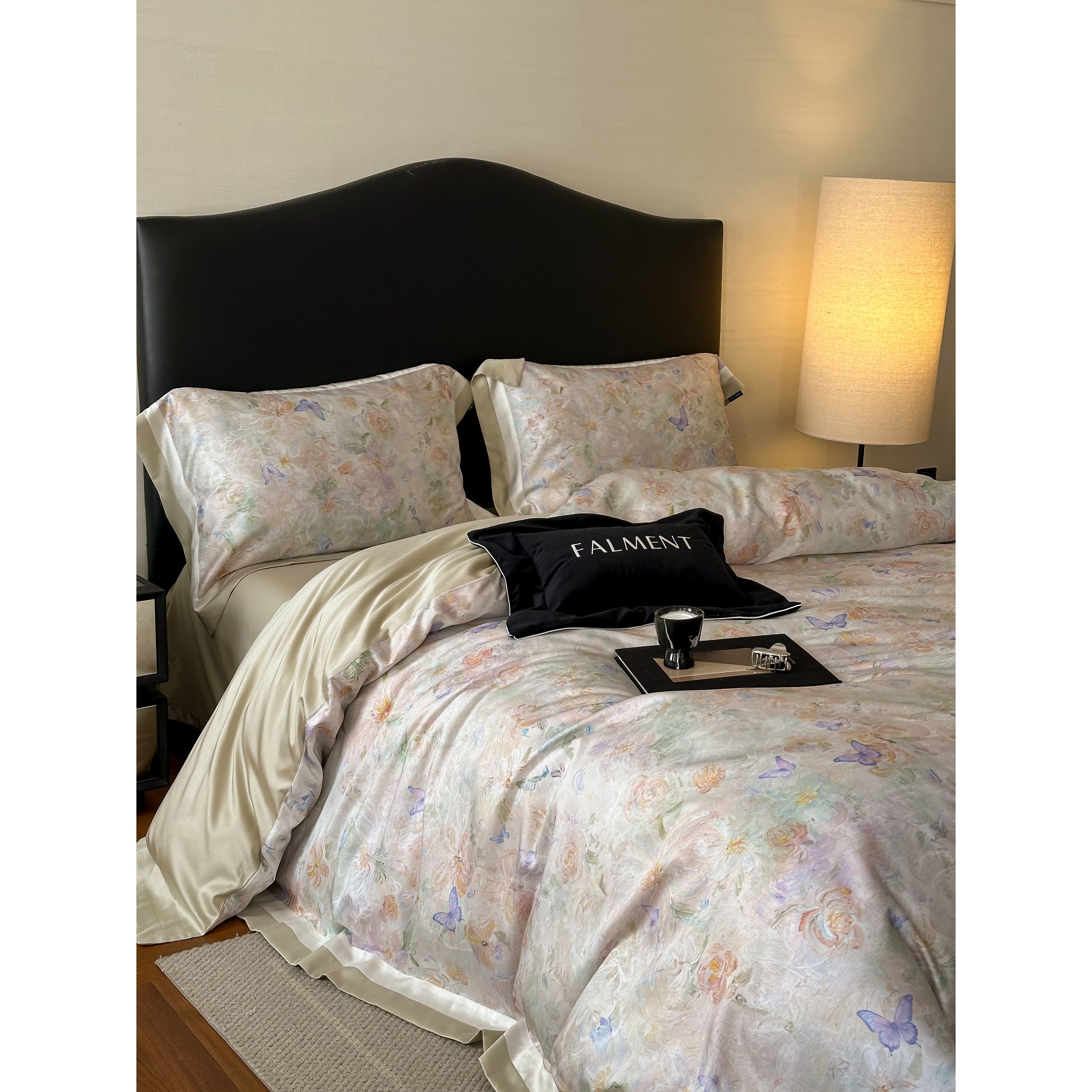 【晴儿专属价】LF天丝棉田园风超柔床上用品四件套FEM 蝴蝶千颂