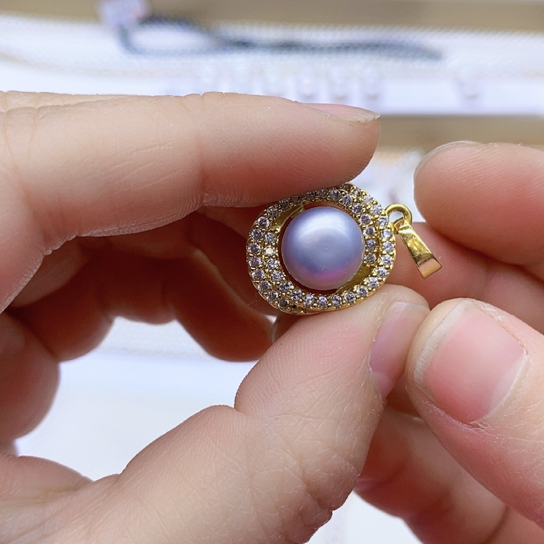 淡水珍珠颈饰银S925镶嵌